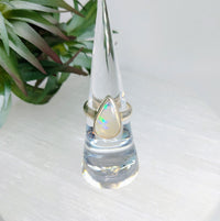 Thumbnail for Ethiopian Opal Ring S.S. Teardrop Size 5.75 #LV5997