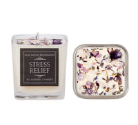 Thumbnail for Stress Relief: Ritual Candles, Soy Candle, Crystal Candles: 7.5oz & 12oz Glass #LV5340