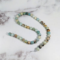 Thumbnail for Amazonite 8 mm Round Bead Necklace LV3608 shining with soothing turquoise hues