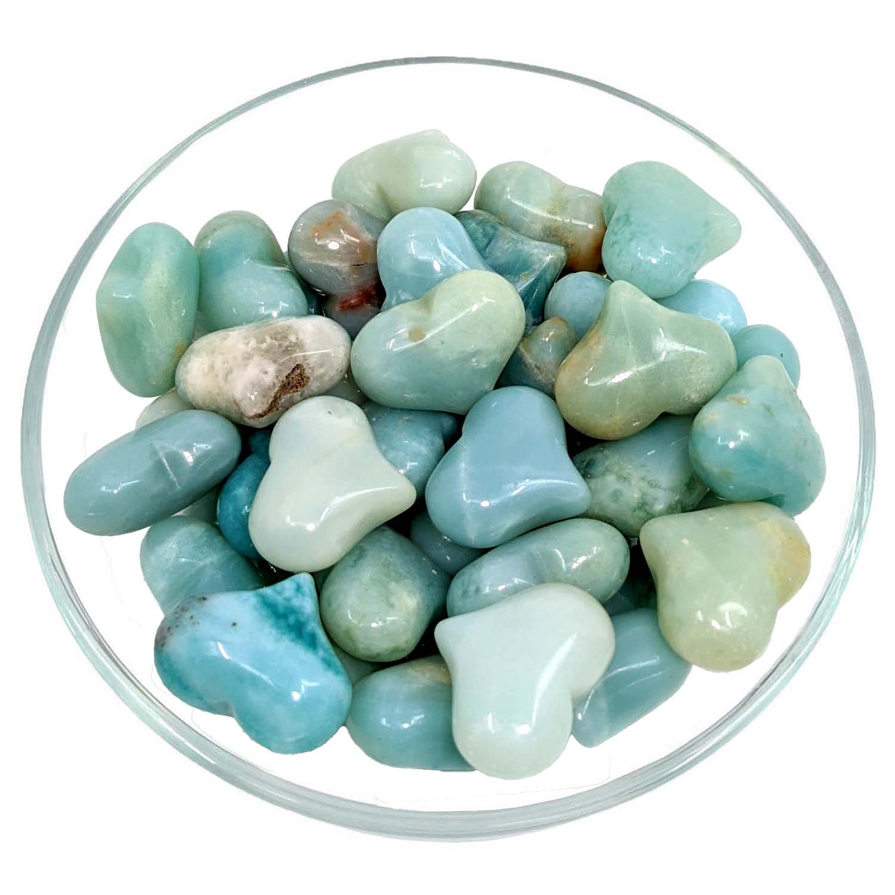 Amazonite .97" Mini Puffy Heart ( approx. 7.5g ) #SK9067