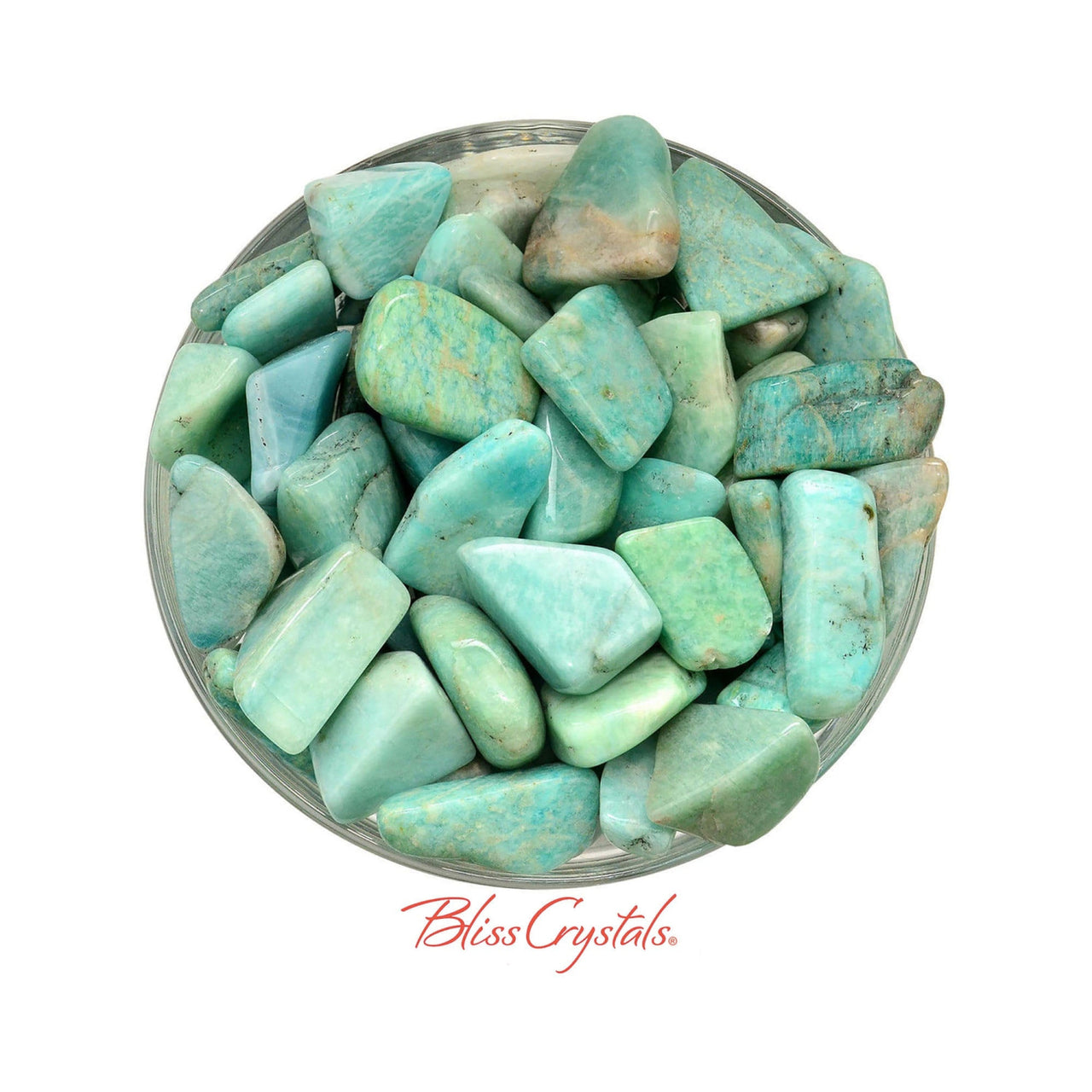 2 oz Parcel Russian AMAZONITE Tumbled Stone Mixed Lot 