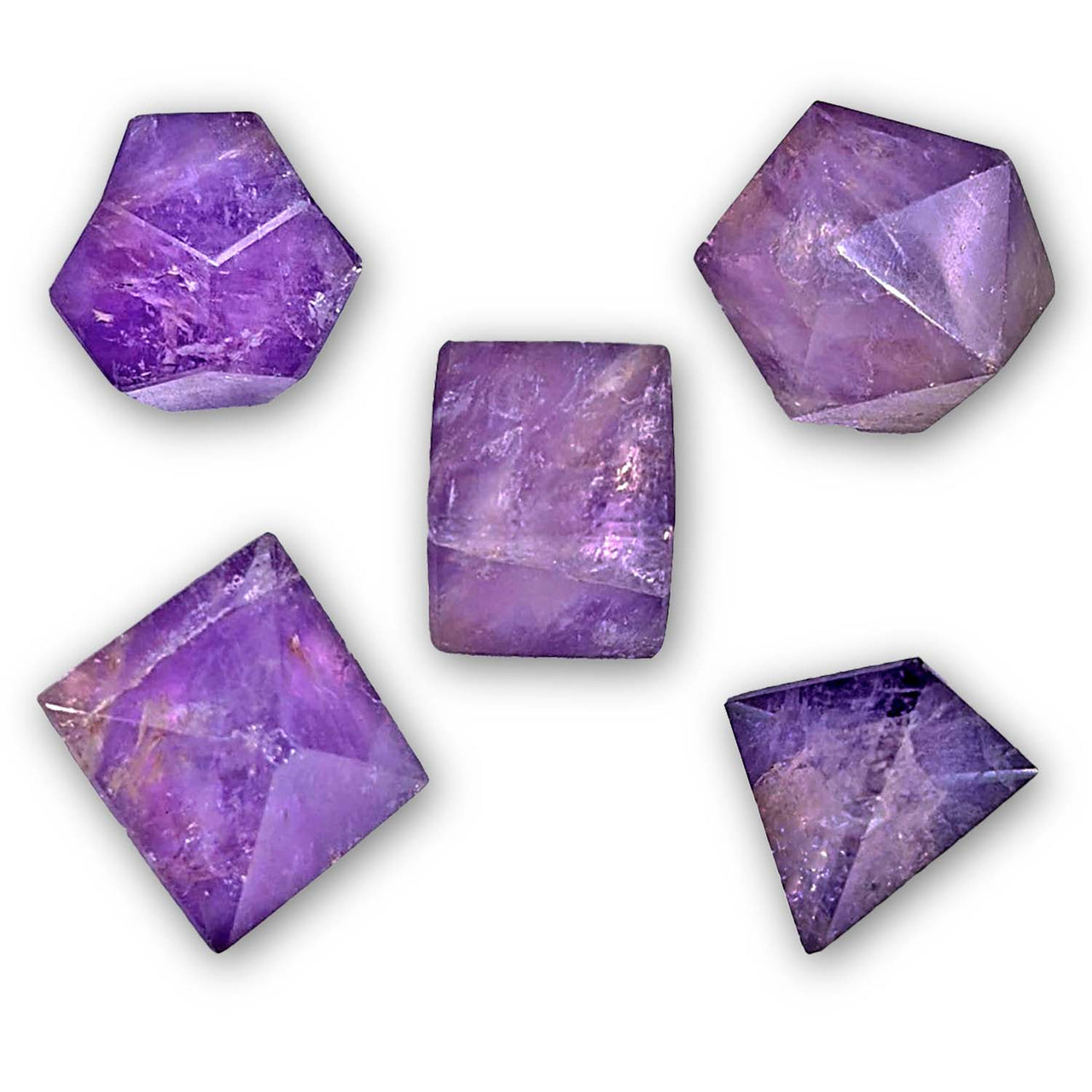 Amethyst 5pc Platonic Solid Set (27g) #SK6358