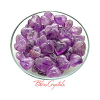 Thumbnail for 1 AMETHYST Polished Mini Heart Pocket Size Gemstone Healing 