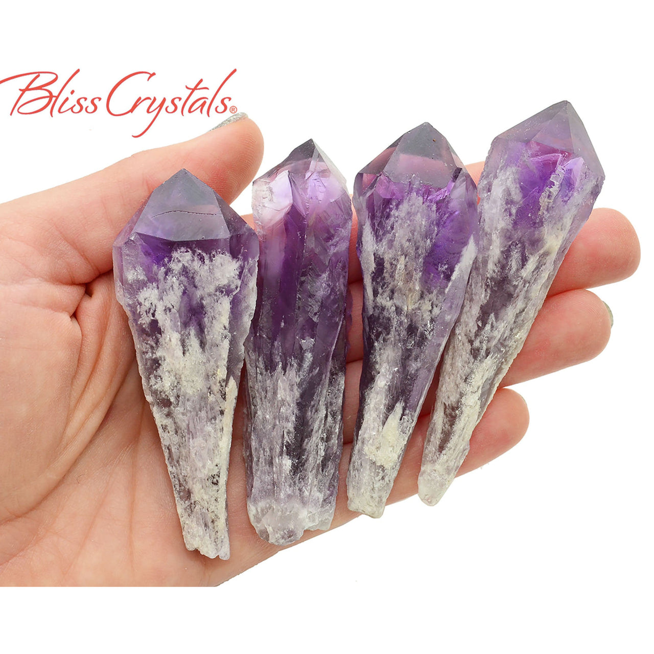 1 Snowflake Amethyst 28 - 42 gm Rough Point Healing Crystal 