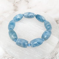 Thumbnail for Stunning blue quartz bracelet from Aquamarine Gem Bracelet #J638 collection