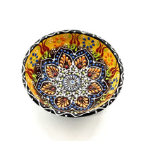 Thumbnail for Colorful floral design on Artisan Bowl #Q176