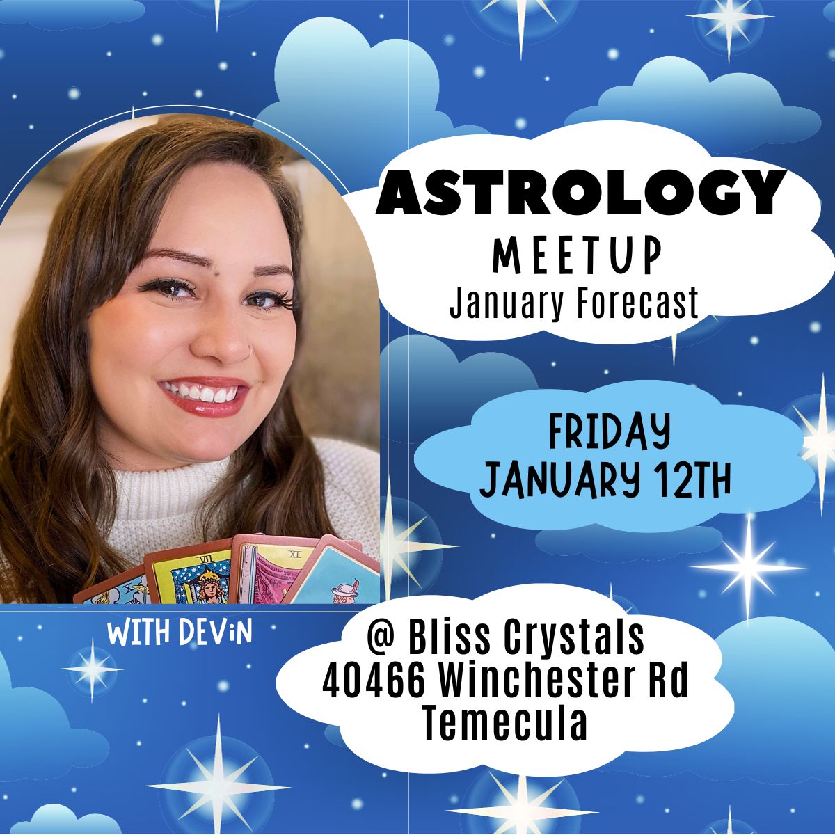 Astrology Meetup with Devin Friday, November 22th 2024 @ 6:00 pm