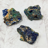 Thumbnail for Azurite Rough Stone Specimen #SK9069 on marble - Best online crystal from our shop