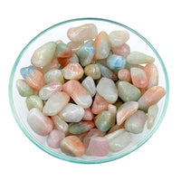 Thumbnail for Bi Color Morganite & Aquamarine 2 Pack Mixed Tumbled Stones AKA Beryl #SK5132