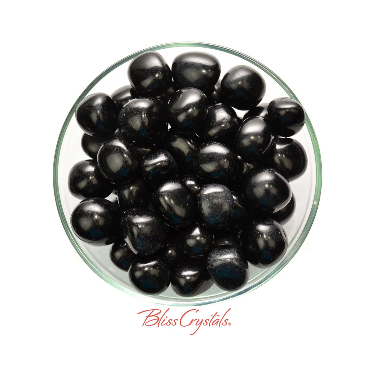 Black Obsidian Tumbled Stone with Black Pearl Pearls - Strength #BC131