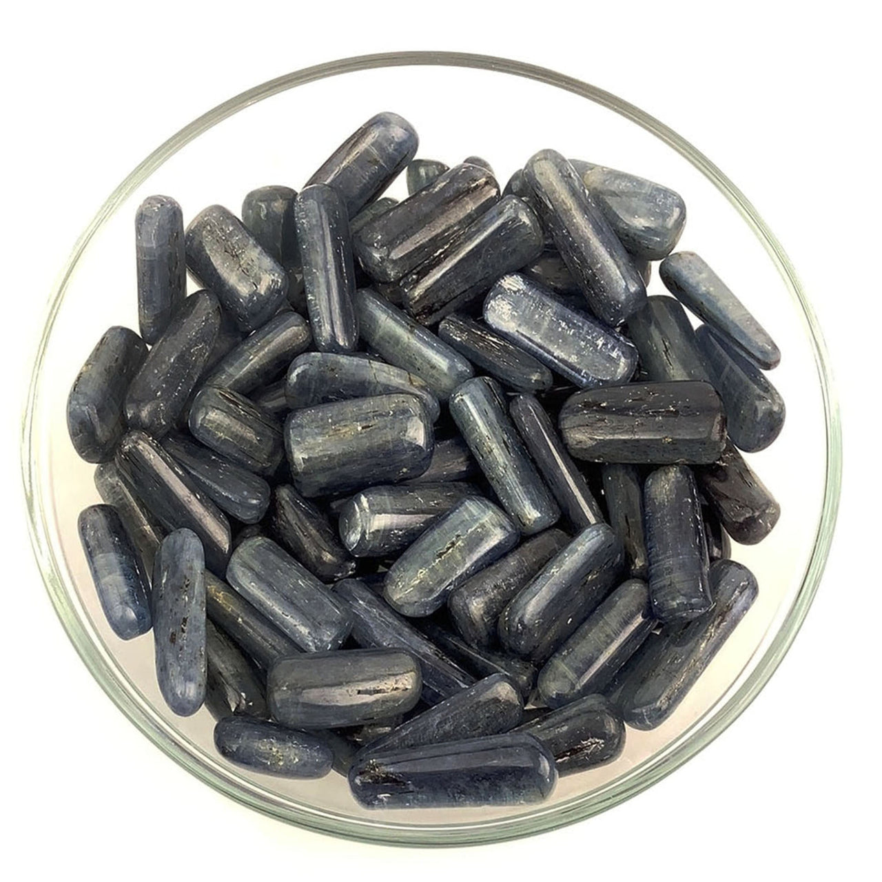 1 BLUE KYANITE Dark Tumbled Stone for Throat Chakra #SK1365