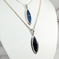 Thumbnail for Blue Kyanite Faceted Marquis Pendant in 1.2-1.25’ size with a stunning blue stone #LV2641