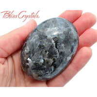 Thumbnail for 1 Blue Pearl MOONSTONE Palm Stone aka Larkavite Healing 