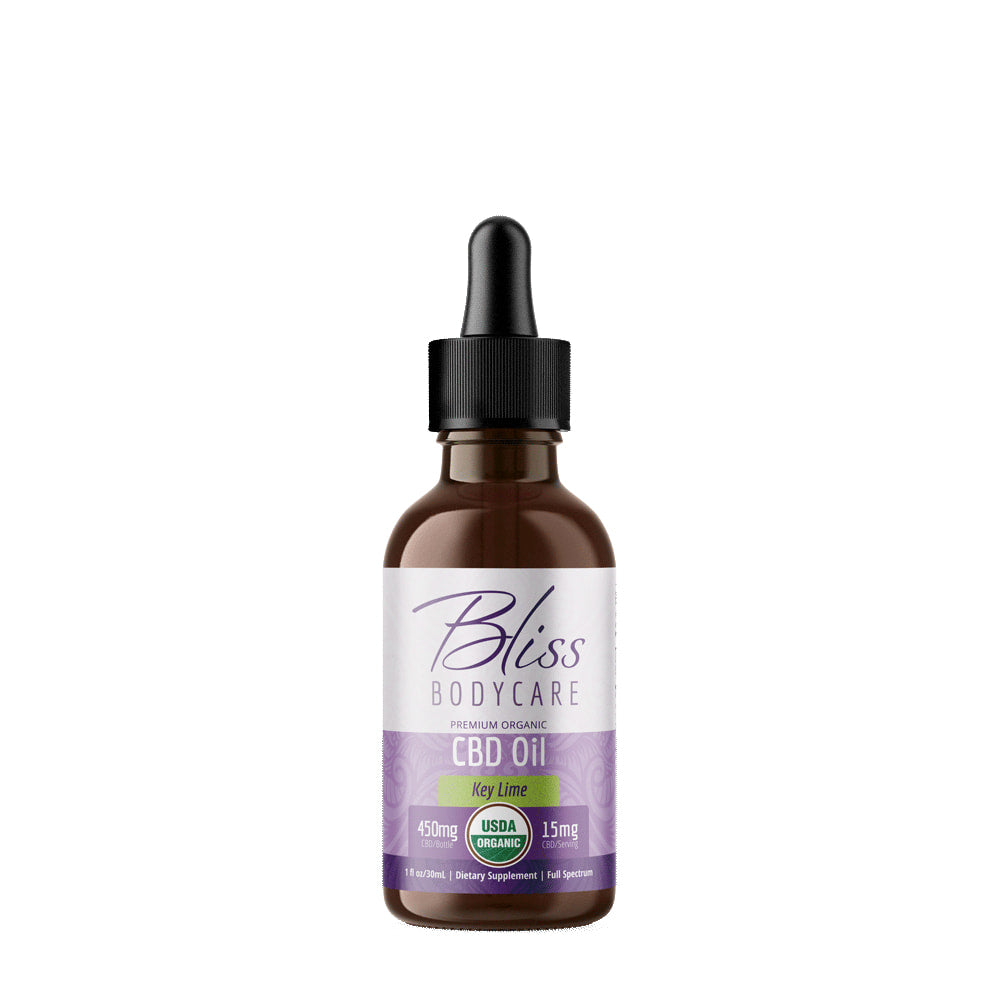 CBD Tincture Full Spectrum Key Lime 15ml - Organic Bliss CBD Oil 450mg CBD #CBD06