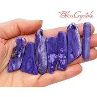 Thumbnail for 1 CHAROITE Flat Stick Grade AA Polished Healing Crystal and 