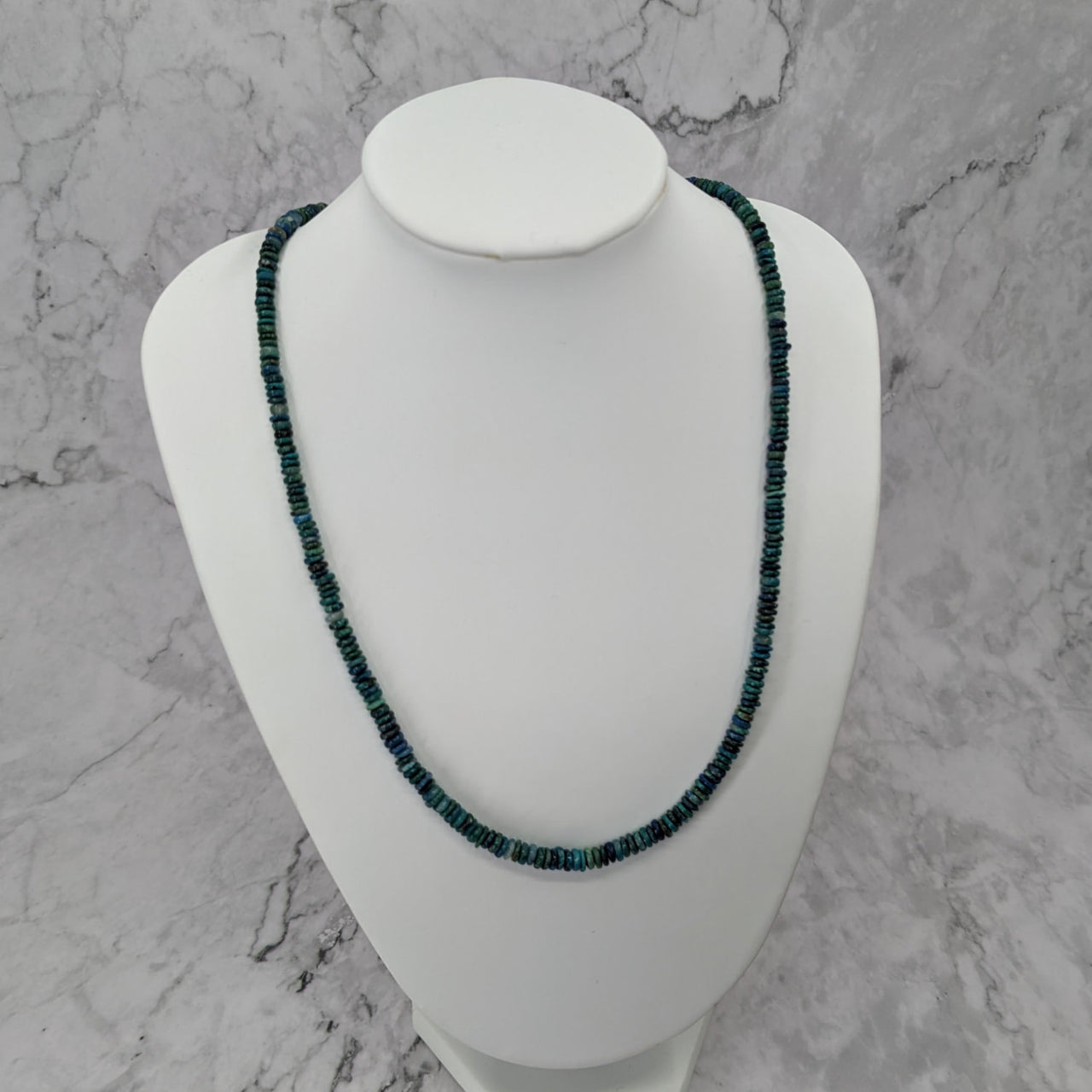 Chrysocolla Necklace 18’-19’ Adjustable #LV1575 with turquoise beads