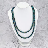 Thumbnail for Chrysocolla Necklace 18’-19’ Adjustable #LV1575 with green and blue glass beads