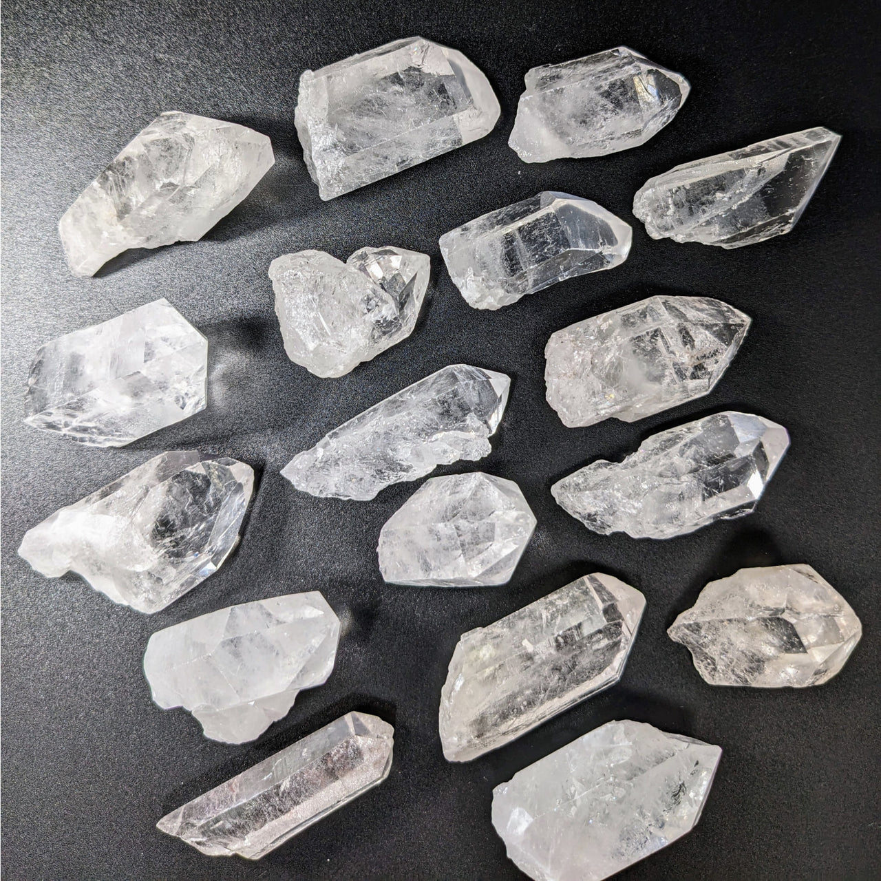 Clear Quartz 5 Rough Points: Mixed-size Crystal Collection #LV3436 for Healing and Decor