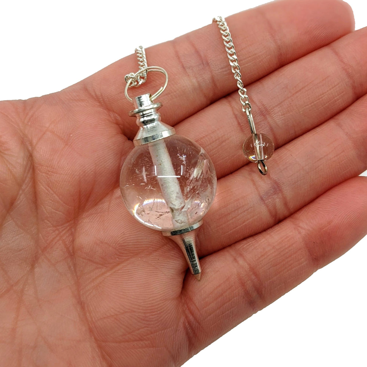 Clear Quartz Ball Pendulum #SK6207