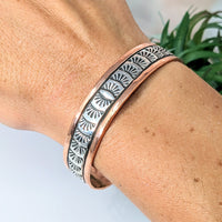 Thumbnail for Rose bracelet displayed in Copper & Silver 2.5’ Cuff, Style #LV2767