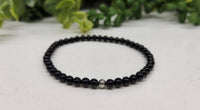 Thumbnail for Black Obsidian Stretchable Bracelet 4mm beads 7