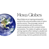 Thumbnail for Mova globe Earth Relief Map Rotating 4.5’ w/ acrylic base showcases ’mojos’ text on earth globe