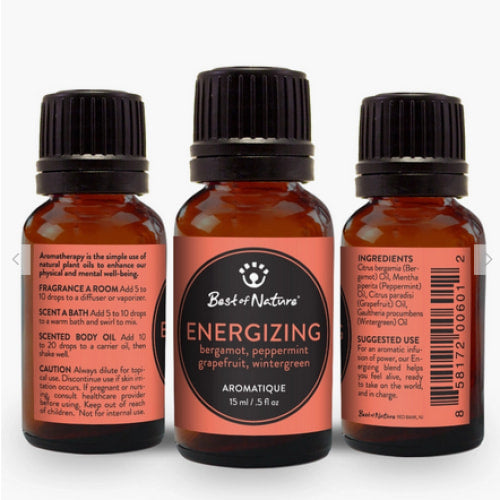 Three bottles of essential oil blend Energizing by Best of Nature #BN27