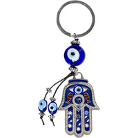 Thumbnail for Evil Eye Keychain/Ornaments #Q198: Hammer Design with Protective Evil Eye Pendant