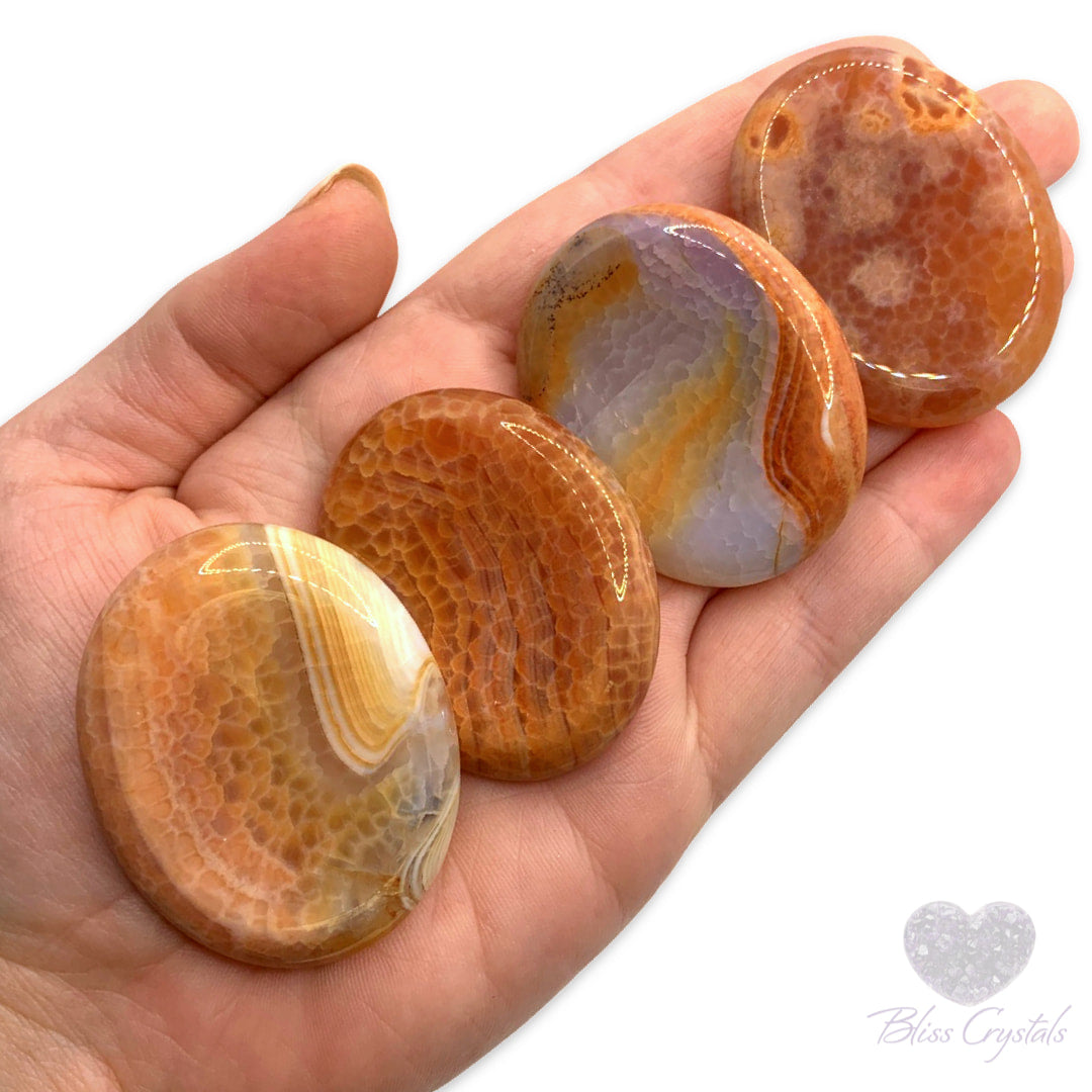 Fire Agate Thumb Stone (2/32g) #SK3919