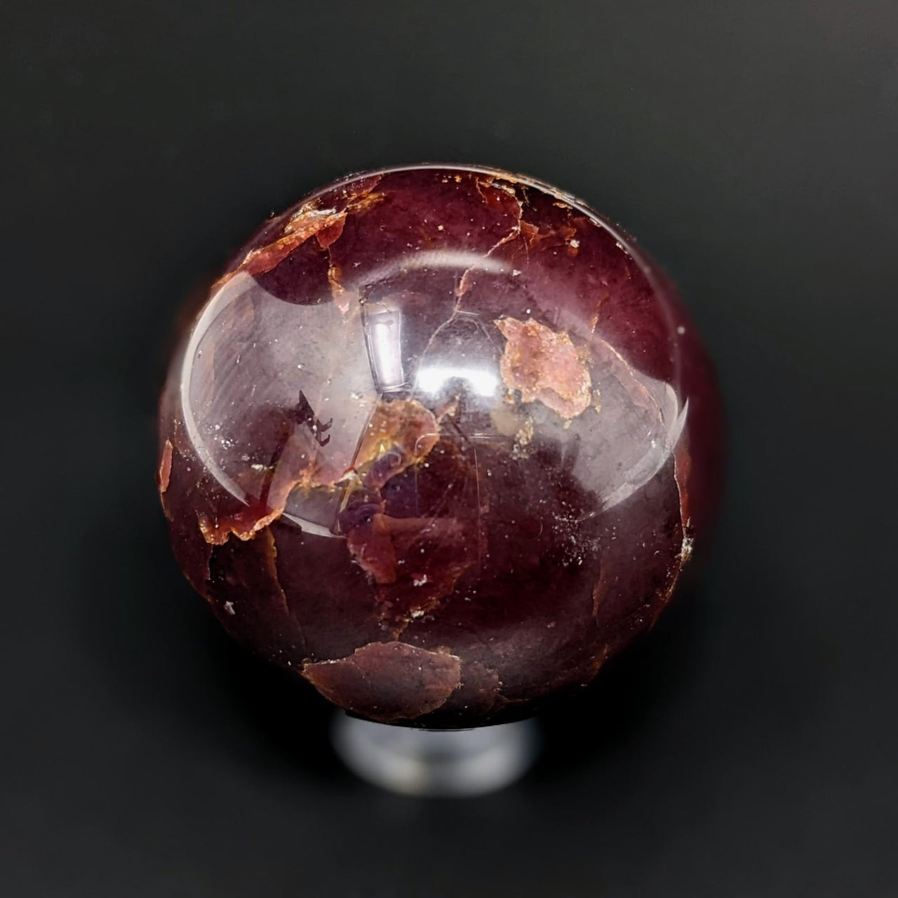 1.5 Garnet Sphere + Stand #SK6878 - $59