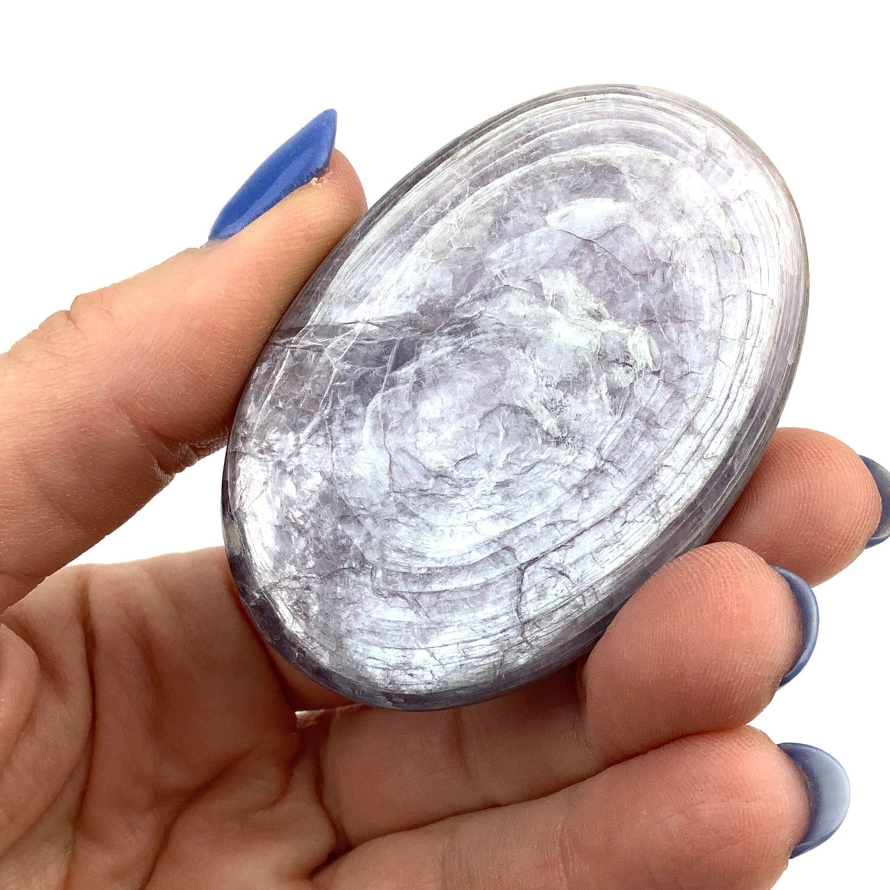 Gem Lepidolite Palm Stone (52g) #SK3713