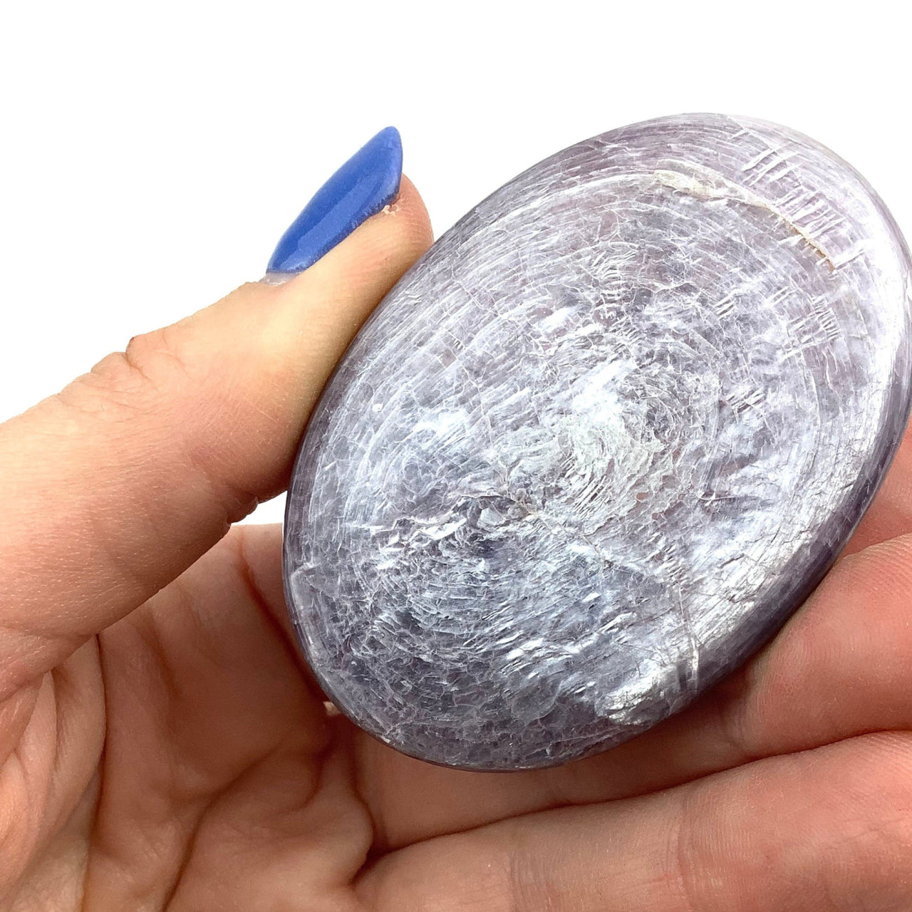 Gem Lepidolite Palm Stone (52g) #SK3713