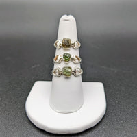 Thumbnail for Genuine Moldavite Sterling Silver Heart Band Ring You Choose