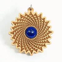 Thumbnail for Geometric Laser Etched Pendant - Lapis (7g) #SK7257 - $60