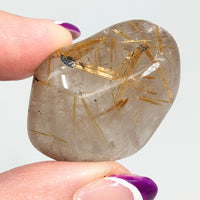 Thumbnail for 1 Gold Rutilated Quartz Tumbled Grade A (30g) #SK7932 - $14