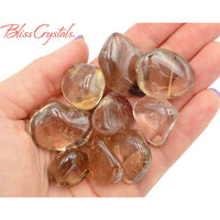 Thumbnail for 1 Gold RUTILATED QUARTZ Tumbled Stone Grade AAA for Positive