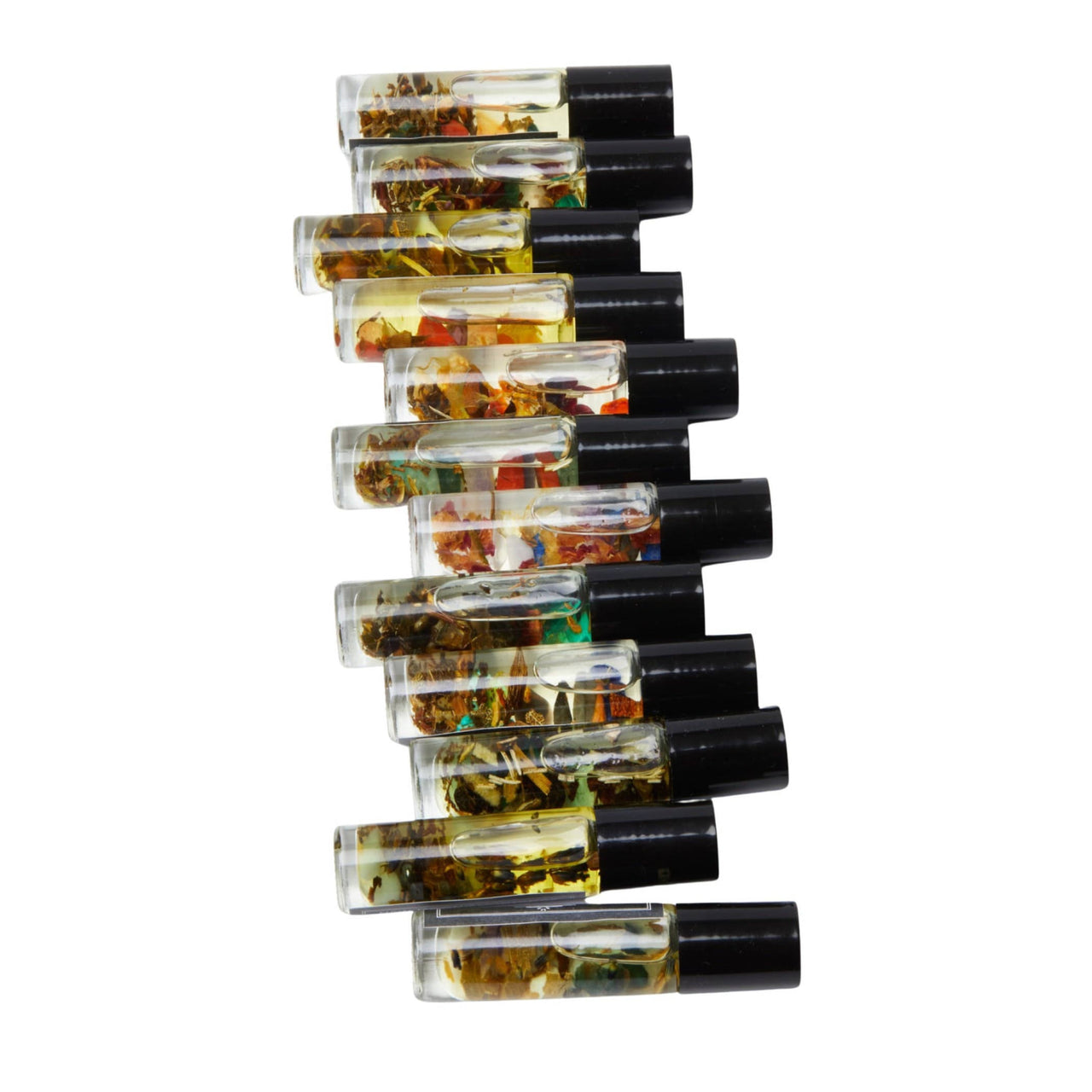 Good Luck Intention Roll-On Perfume: Five Bottles with Organic Jojoba Oil and Tea Infusions