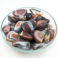 Thumbnail for Bowl of colorful tumbled stones - Gorgonzola Agate XL Tumbled Stone (1.1-2.1’) #LV1271