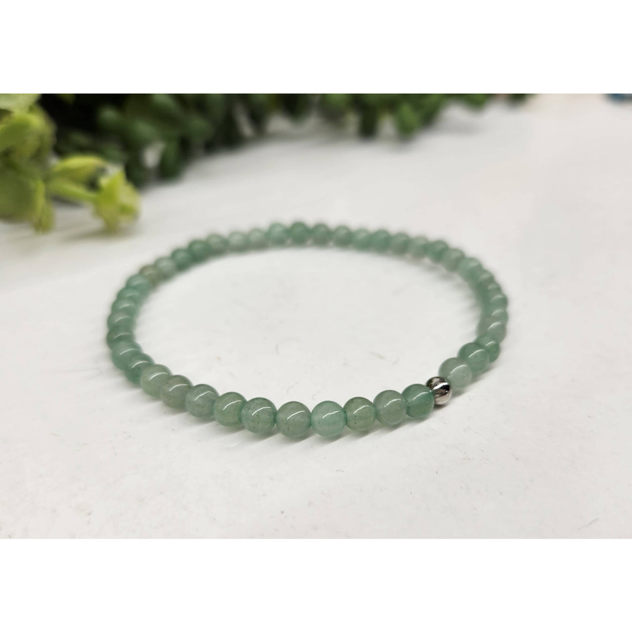 Green Aventurine 4MM 7.5’ Jade Bracelet #LV5332 - Stylish Green Aventurine Jewelry