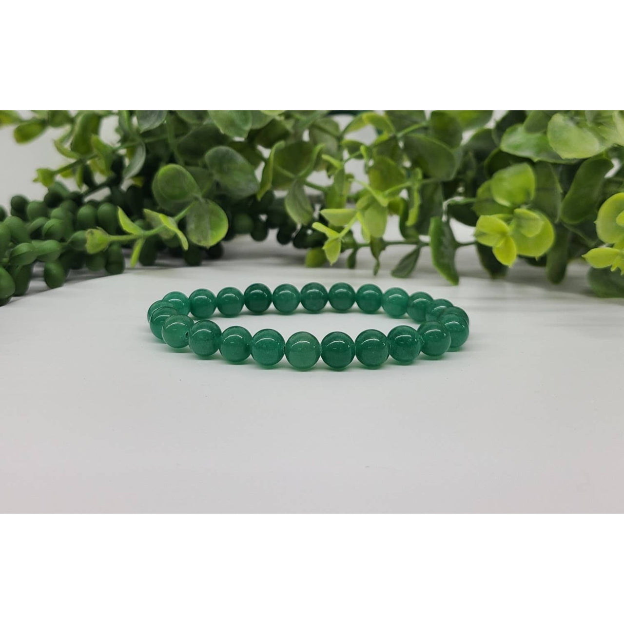 Green Aventurine Jade Bracelet 8mm Beads 7.5’ - Stylish and Elegant Jewelry #LV5333