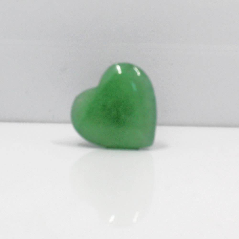 Green aventurine gemstone heart-shaped jade stone for car vent clip #LV5495