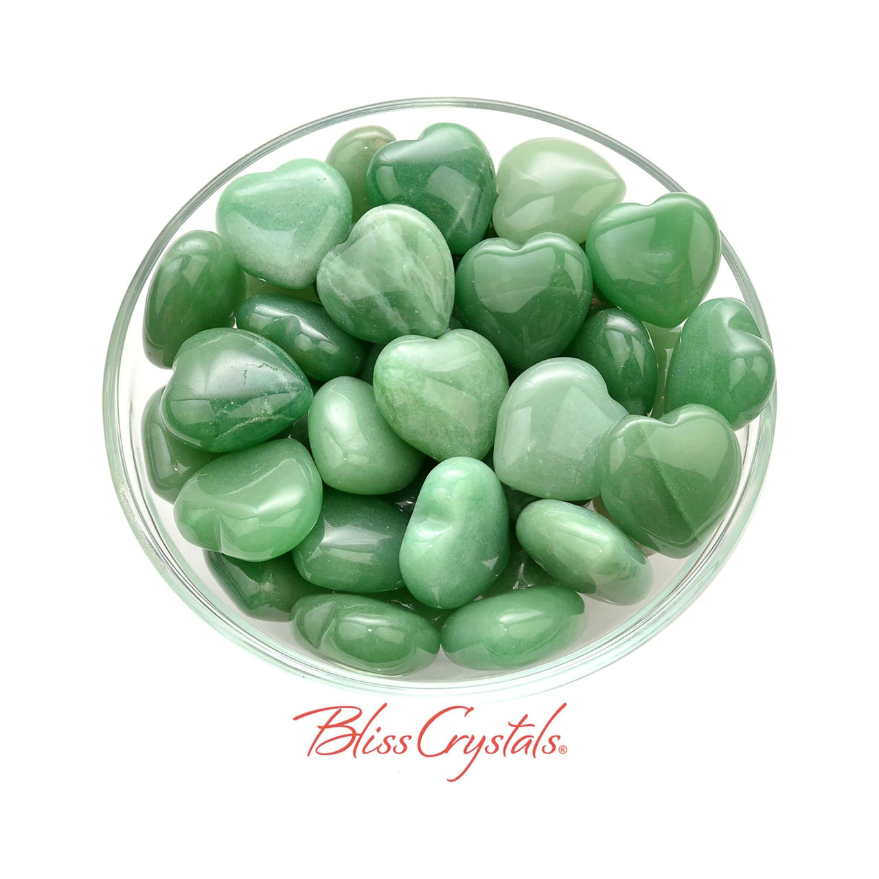 1 GREEN AVENTURINE Mini Heart Stone for Prosperity Healing 