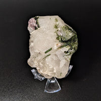 Thumbnail for Green Tourmaline 3.2’ in Quartz Rough with Green and Pink Crystals - Product #LV3129