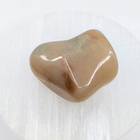 Thumbnail for Heart-shaped Grossularite Garnet pebble in pink and green on white background