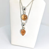 Thumbnail for Necklace with heart and coin pendants, Imperial Topaz SS Pendant 2g #SK9338