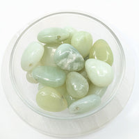 Thumbnail for Bowl filled with green jade pebbles for Jade Green Teardrop Pendant #LV1857