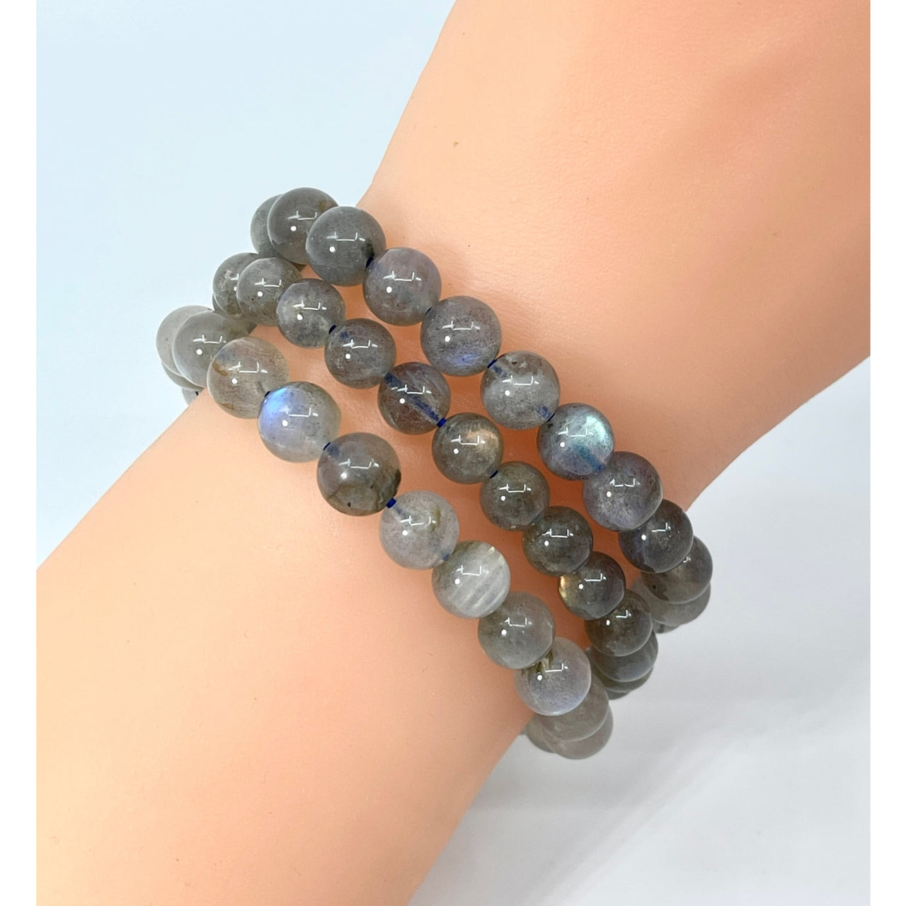 Labradorite Beaded Bracelet (15g) #SK3862 - $16