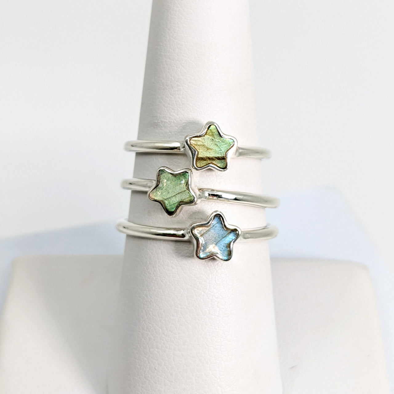 Labradorite Mini Star S.S. Dainty Ring (1g) #SK9026 - $39