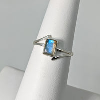 Thumbnail for Labradorite Rectangle Dainty Ring #SK8318 - $49