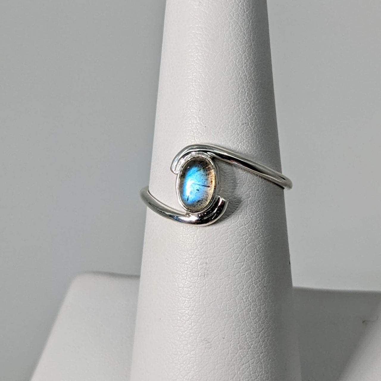 Labradorite Swoop Dainty Ring #SK8317 - $49